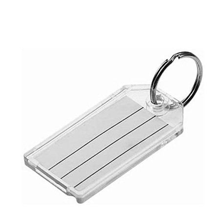 Lucky Line LuckyLine: ID TAG W/RING CLEAR 2/CD LKL-20402